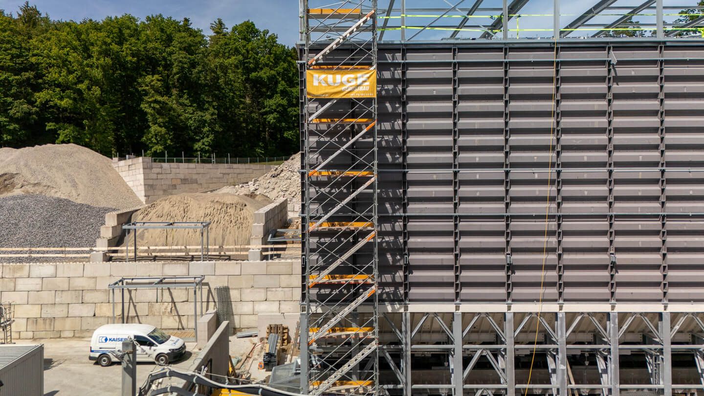 Gerüstbau-Projekt der KUGE Bau AG in der Region Thun – Foto: KUGE Bau AG