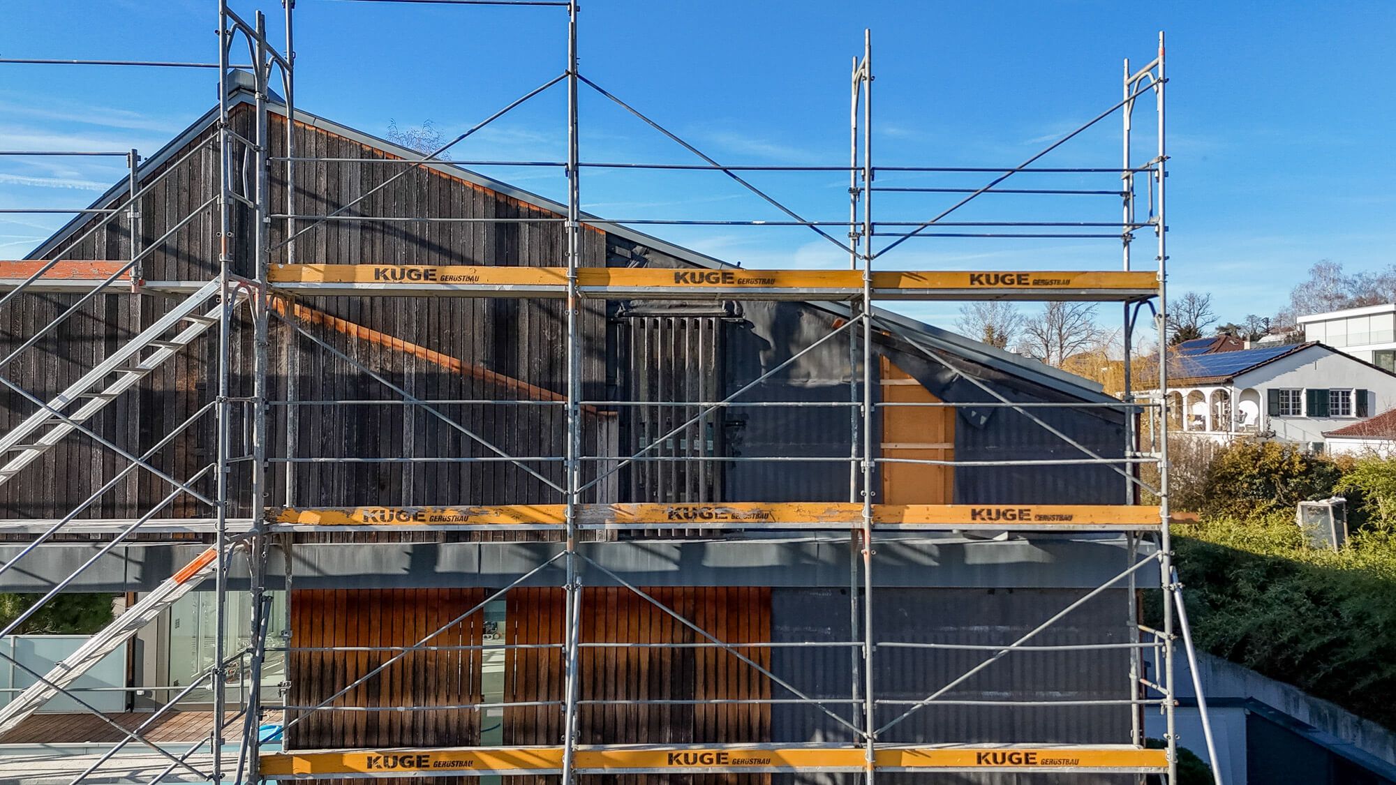 Fassadengerüst in Thun – Foto: KUGE Bau AG