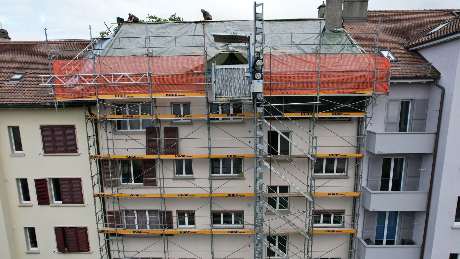 Gerüstbau in Steffisburg – Foto: KUGE Bau AG